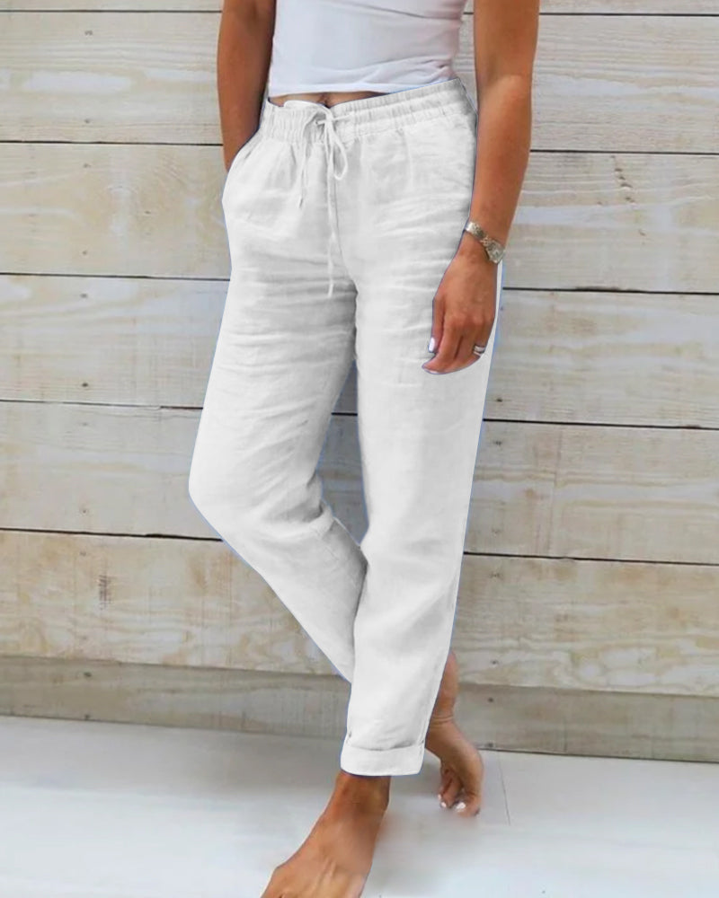 Beatrice - Casual Chic Straight Trousers