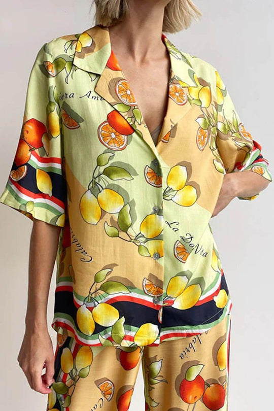 Amaya Lemon Print Set