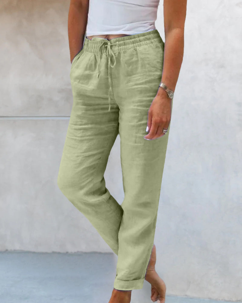 Beatrice - Casual Chic Straight Trousers