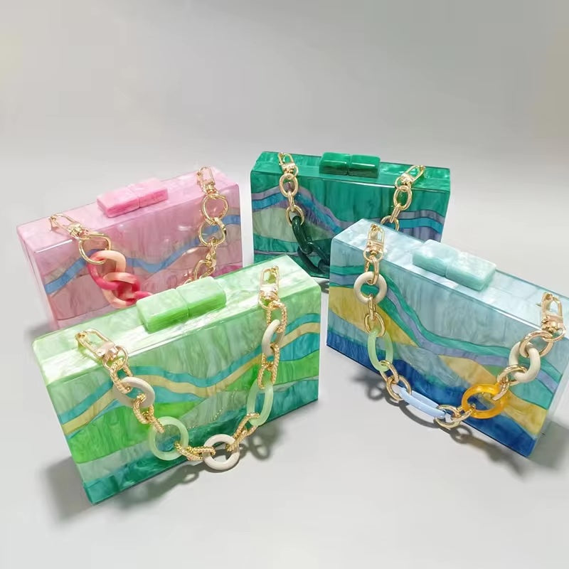 Ivara - Acrylic Chain Box Purse