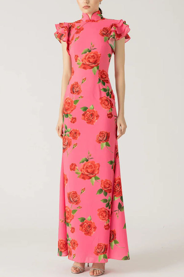 Lalin™ | Stylish Sleeveless Maxi Floral Dress