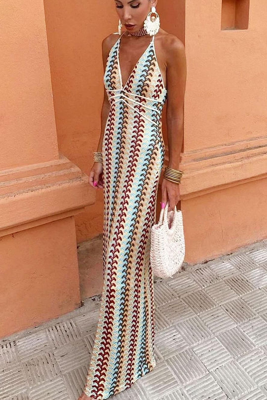 Isla Boho Knit Maxi Dress – Effortless Elegance, Free-Spirited Charm