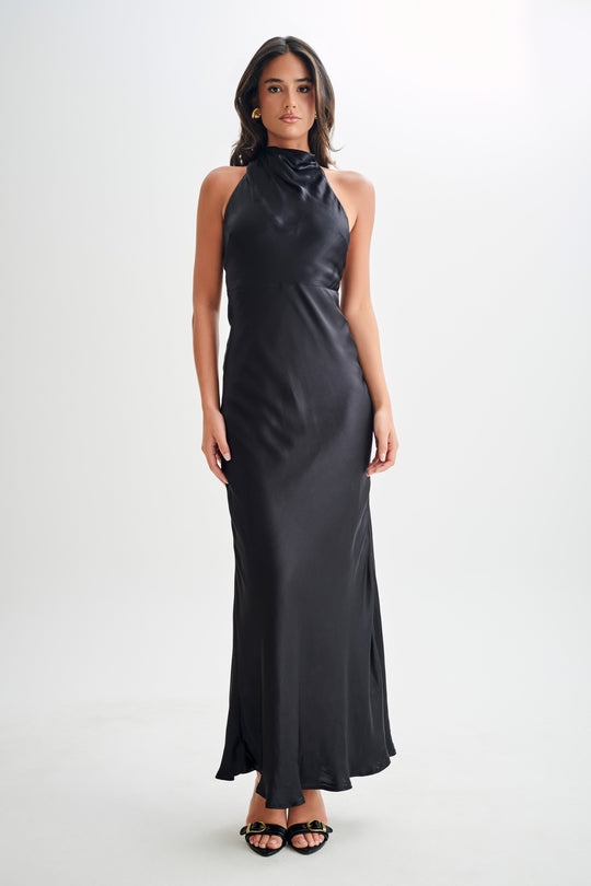 Aisha™ - Satin Cowl Maxi Dress