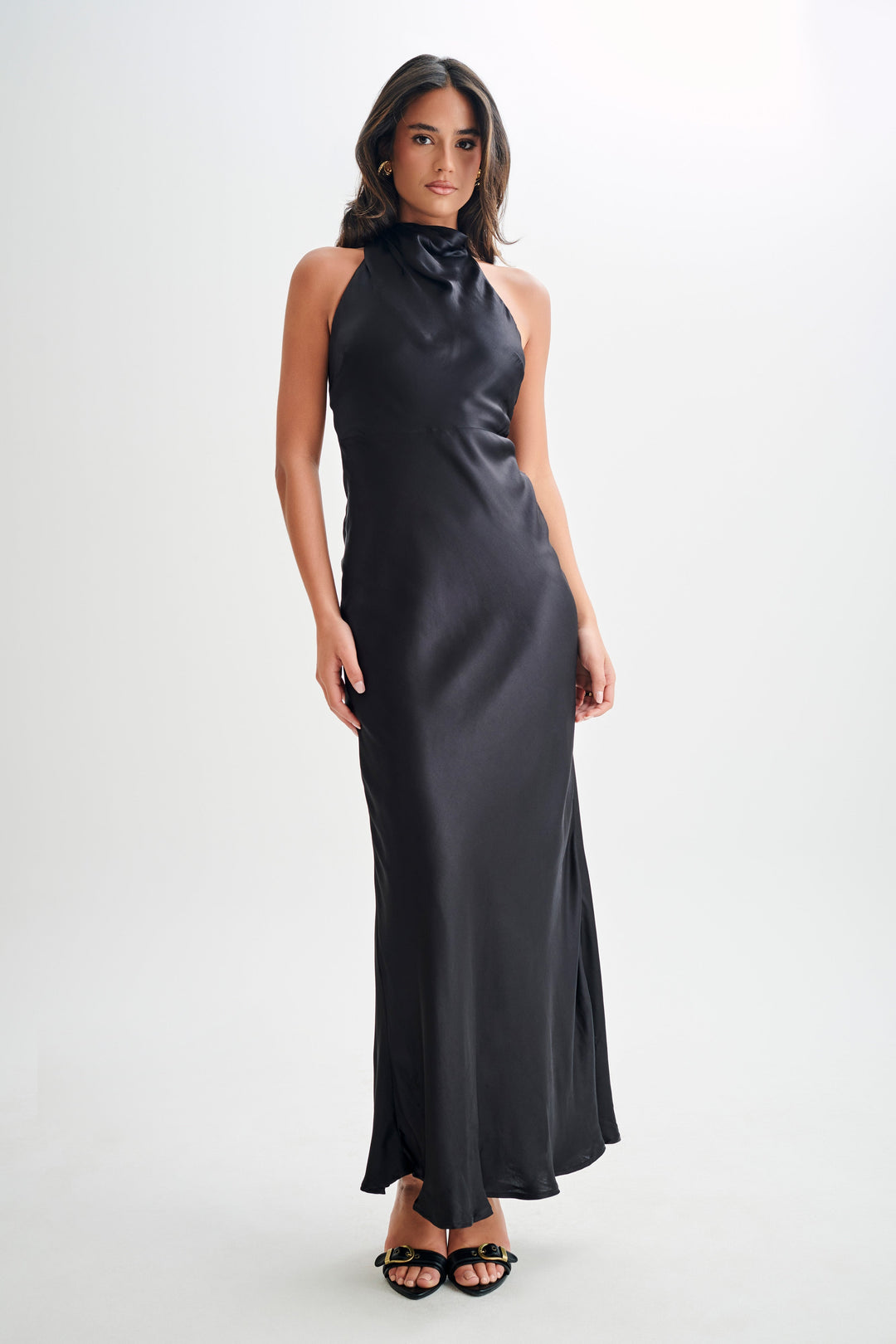 Aisha™ - Satin Cowl Maxi Dress