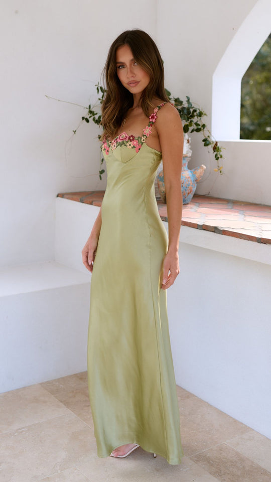 Chelsey™ | Maxi Dress with Flower Detail