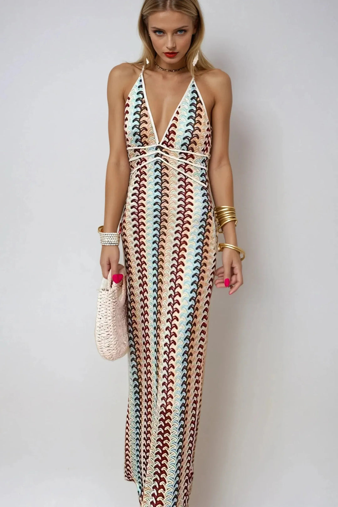 Isla Boho Knit Maxi Dress – Effortless Elegance, Free-Spirited Charm