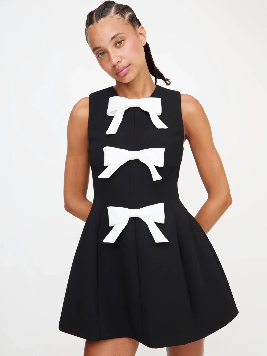 Millie ™ |  Front-Bow Frock Style Mini Dress