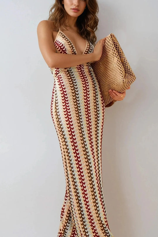 Isla Boho Knit Maxi Dress – Effortless Elegance, Free-Spirited Charm