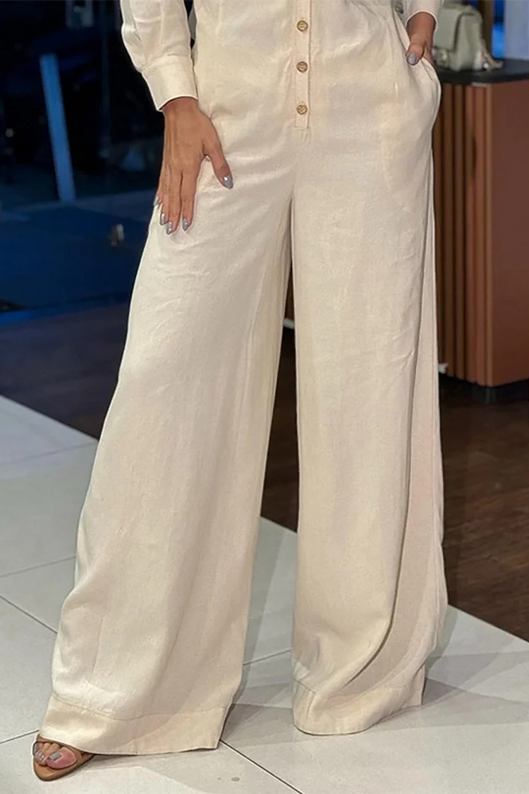 Ivy™ | Stylish Long Sleeve Wide-Leg Jumpsuit