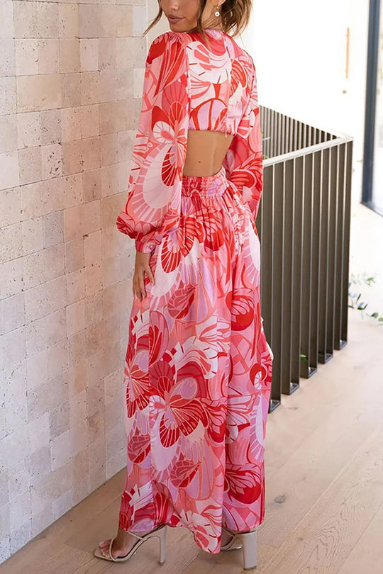 Rosalind™ | Floral Cutout Wide-Leg Jumpsuit