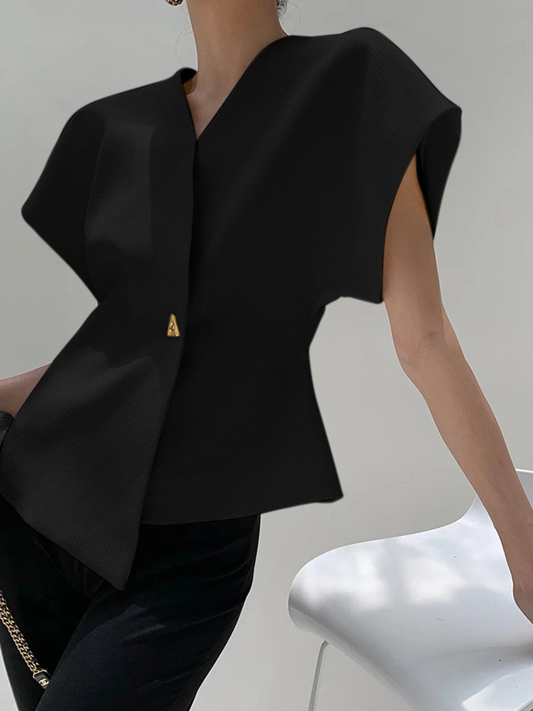 Rhenira ™ | V-Neck Asymmetric Top