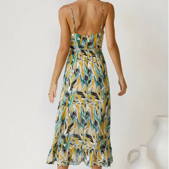 Clara™ | Elegant Printed Long Dress