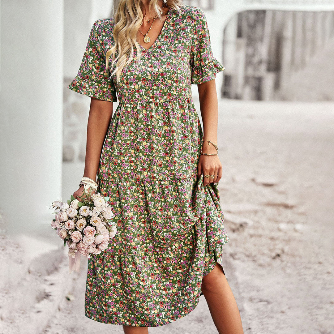 Beline™ | Floral Midi Dress