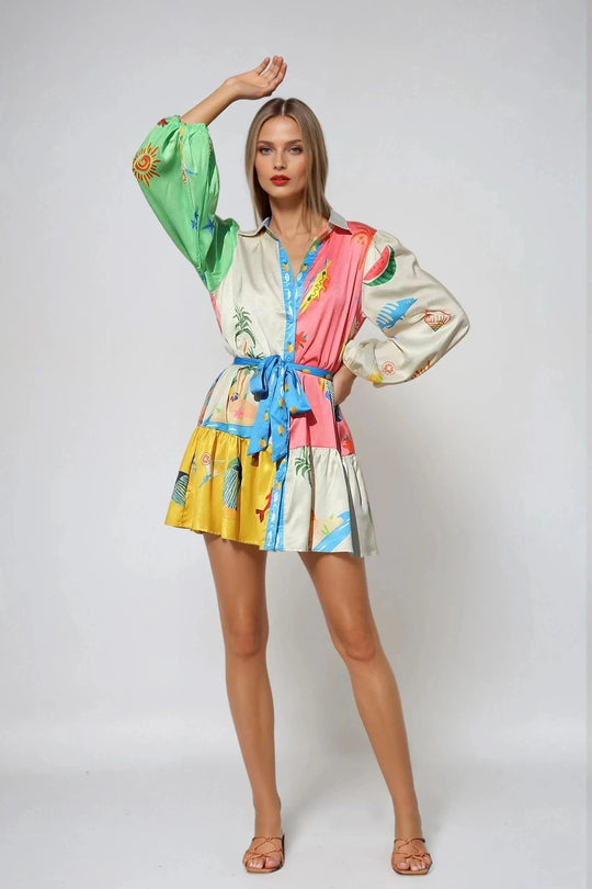 Noa Vibrant Mini Dress