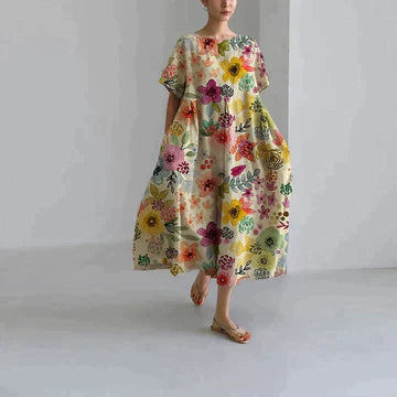 Calliope™ | Elegant Floral Print Dress