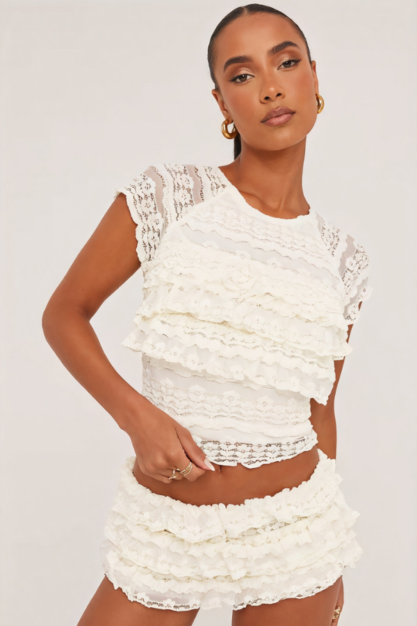 NIA | LACE TOP & SHORT SET