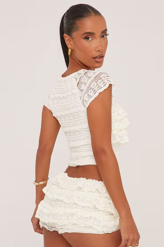 NIA | LACE TOP & SHORT SET