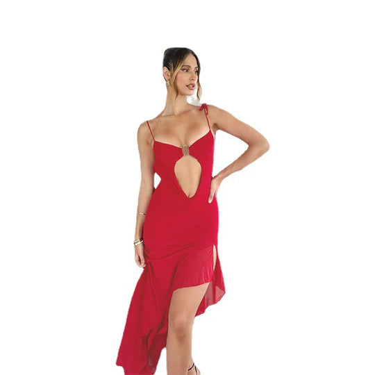 Azlynne™ | Shoulder Strap Cut-Out Maxi Dress