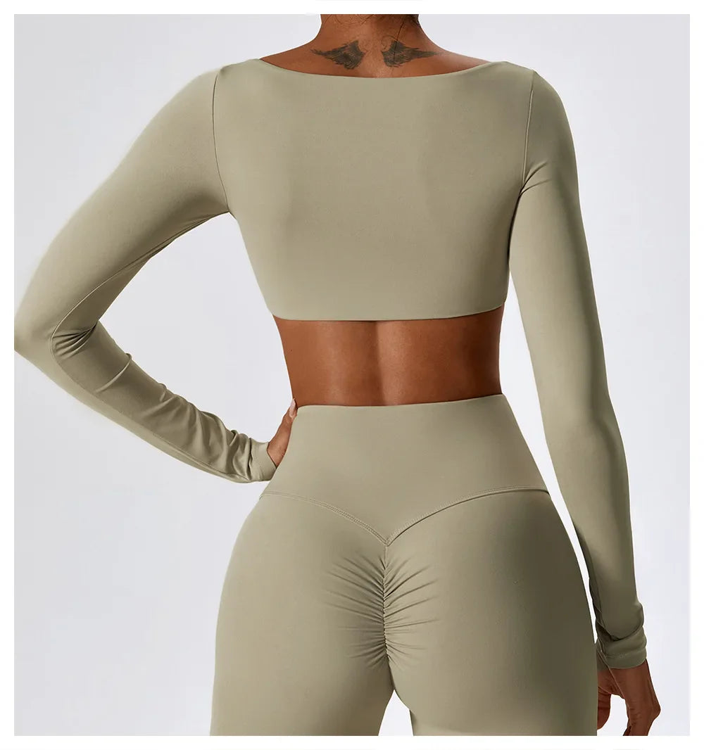 Lottie Long Sleeve Top Flare Leggings Set