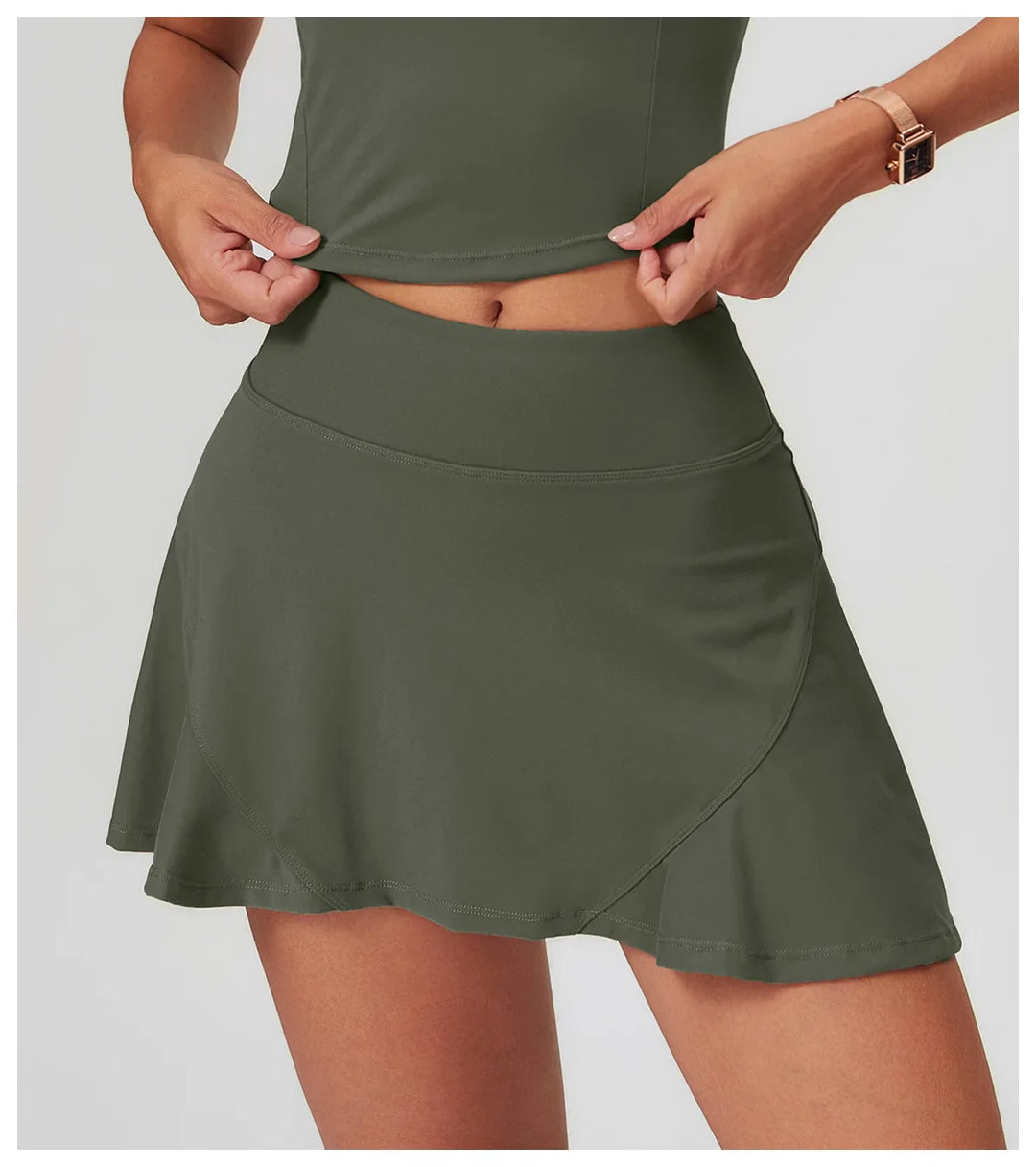 Nora Crop Top Short Skirt Set