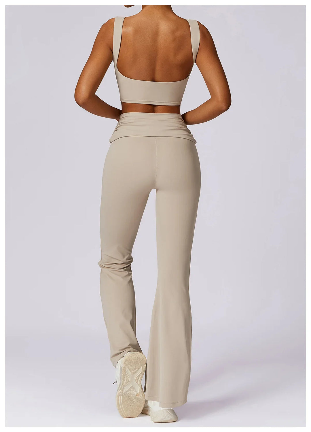 Catherine Flare Leggings Crop Top Set