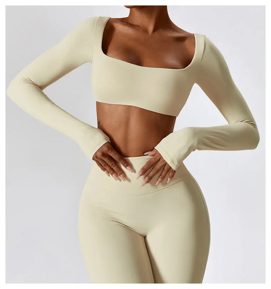 Lottie Long Sleeve Top Flare Leggings Set