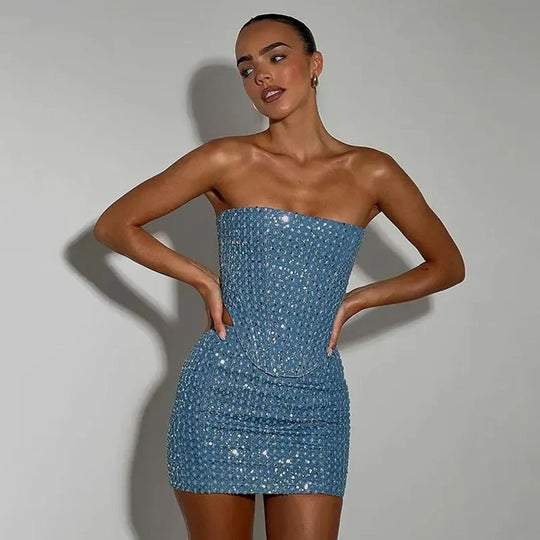 Kora | Sparkling Denim Co-ord