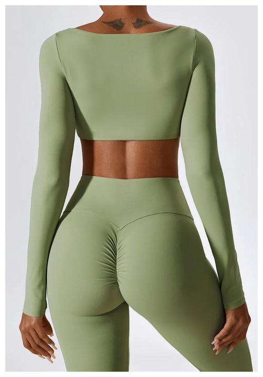 Lottie Long Sleeve Top Flare Leggings Set