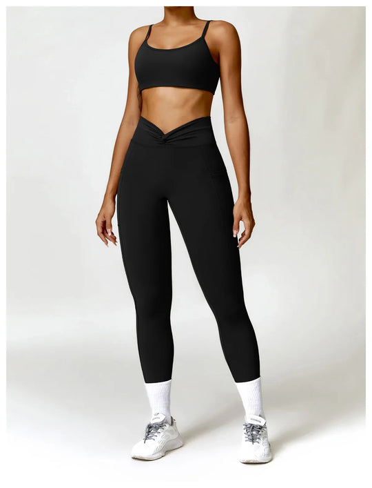 Princess Sports Bra Flare Leggings Set