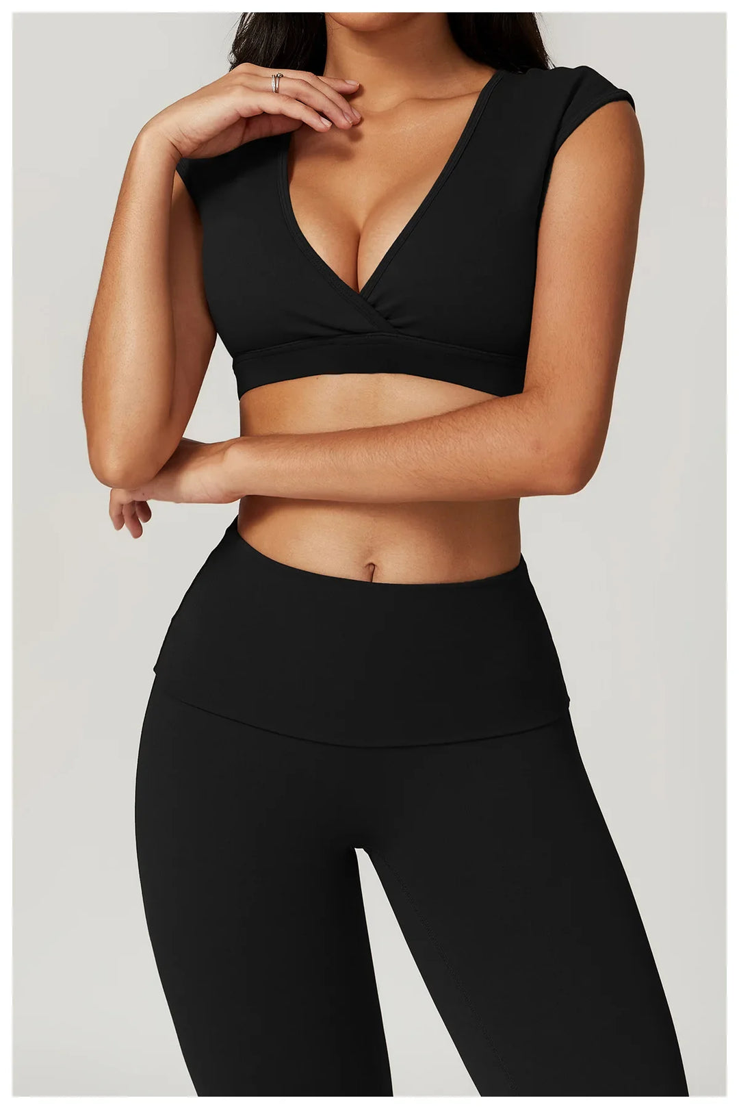 Ruby V Shape Sports Bra Flare Leggings Set