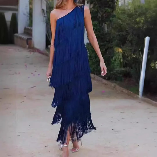 Paulina™ | Striking Fringe Gown