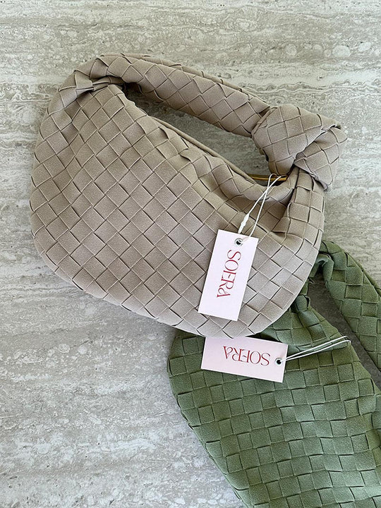 Woven Bag Mini Suede