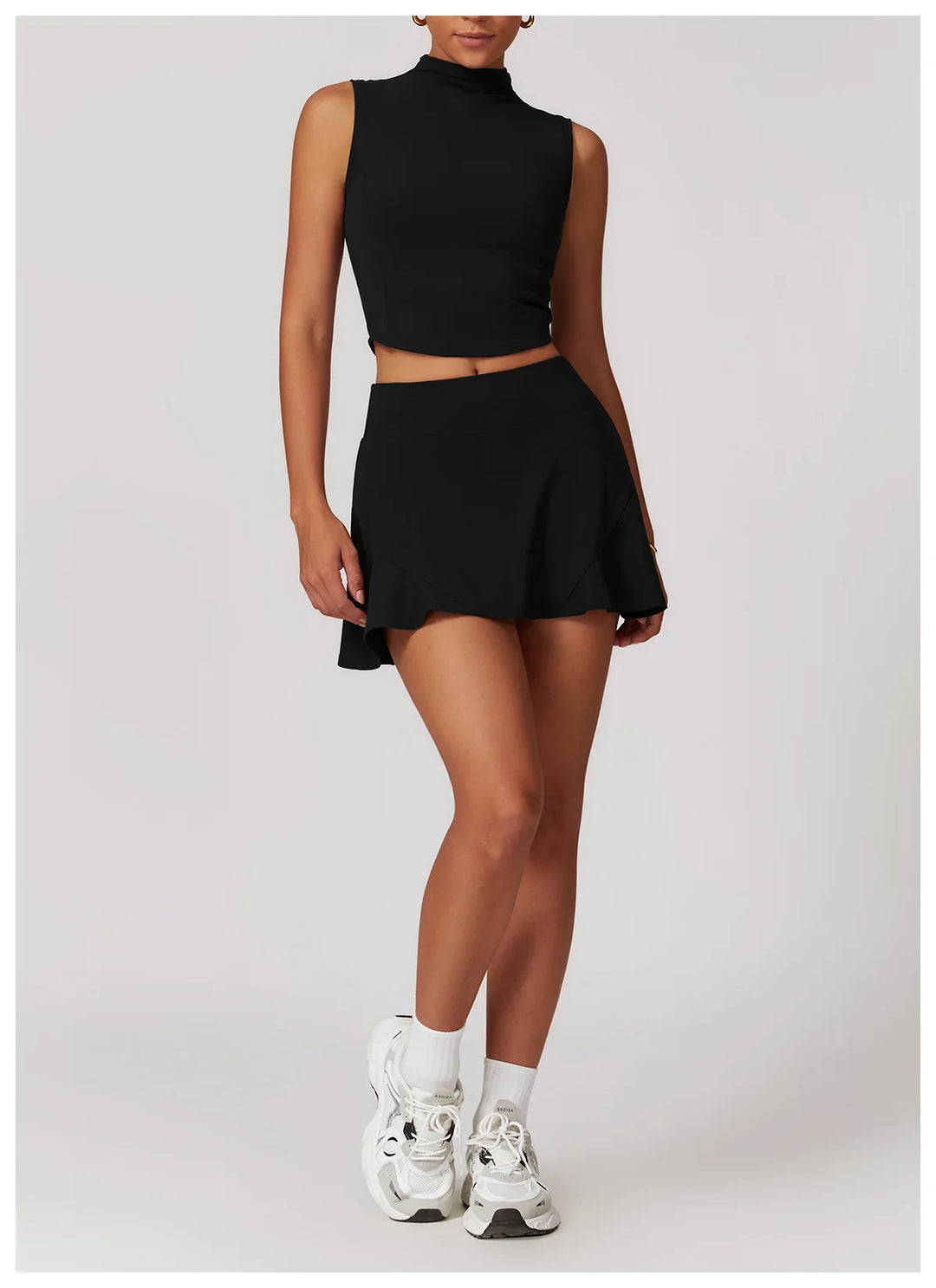 Nora Crop Top Short Skirt Set