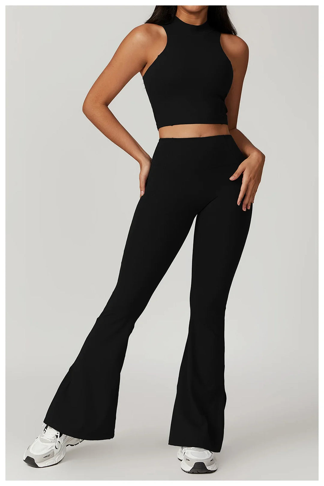 Emilia Flare Leggings Crop Top Set