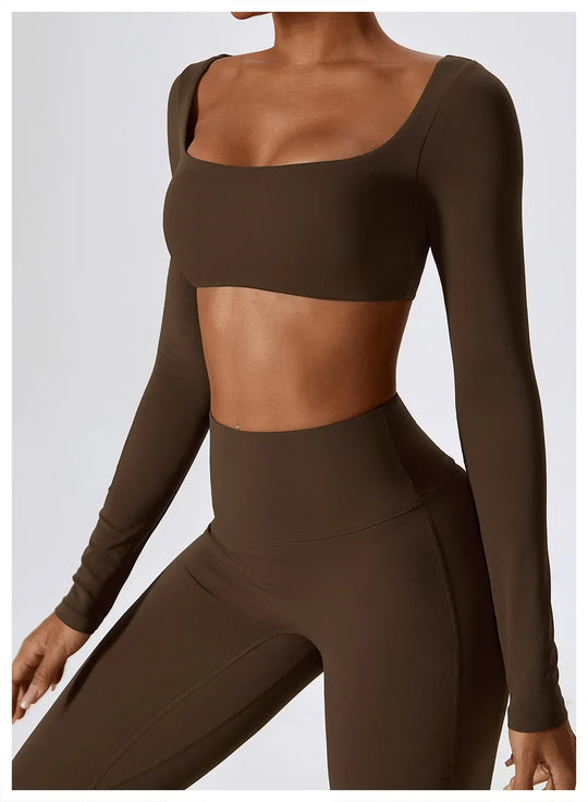 Lottie Long Sleeve Top Flare Leggings Set