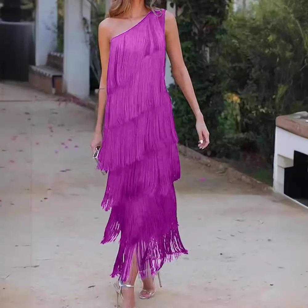 Paulina™ | Striking Fringe Gown