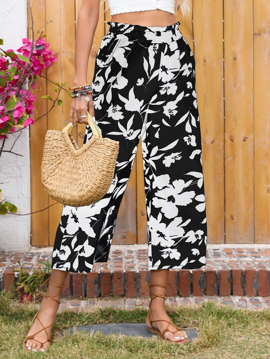 Harper - Chic Floral Wide-Leg Pants