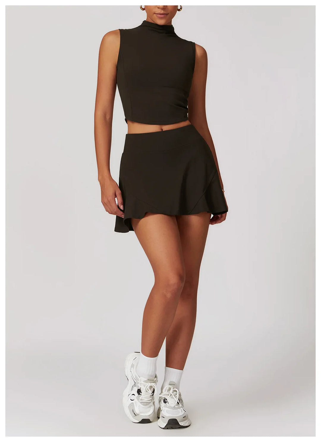 Nora Crop Top Short Skirt Set