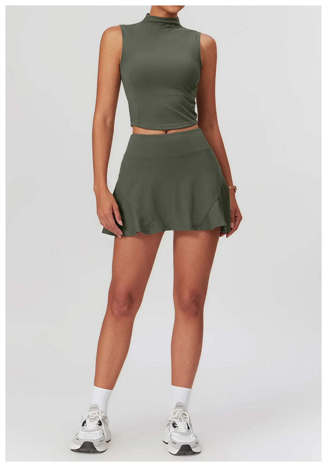 Nora Crop Top Short Skirt Set