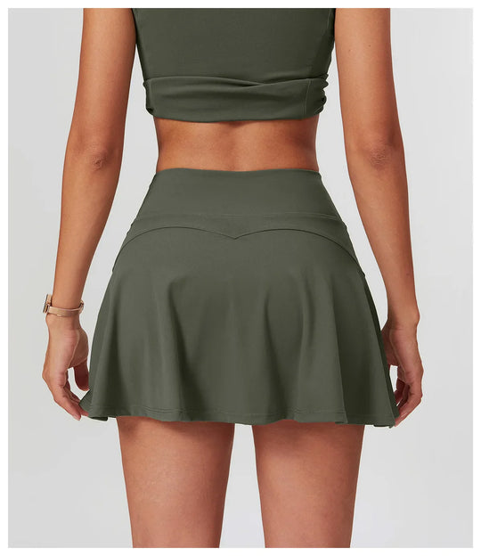 Nora Crop Top Short Skirt Set