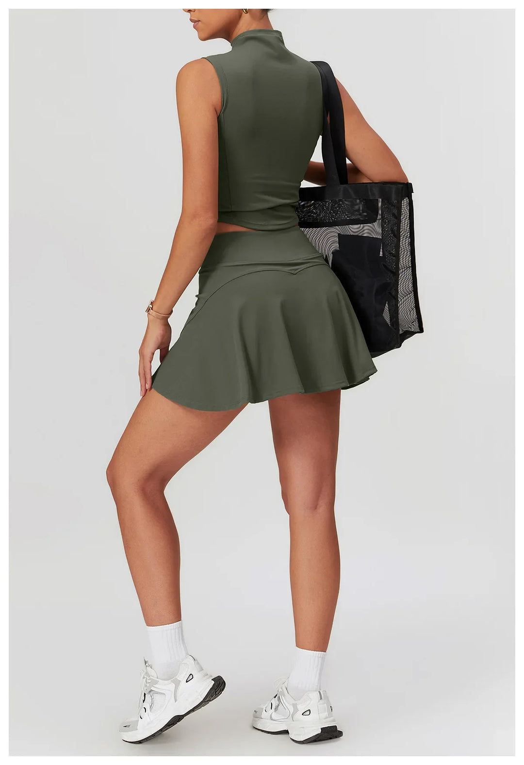 Nora Crop Top Short Skirt Set