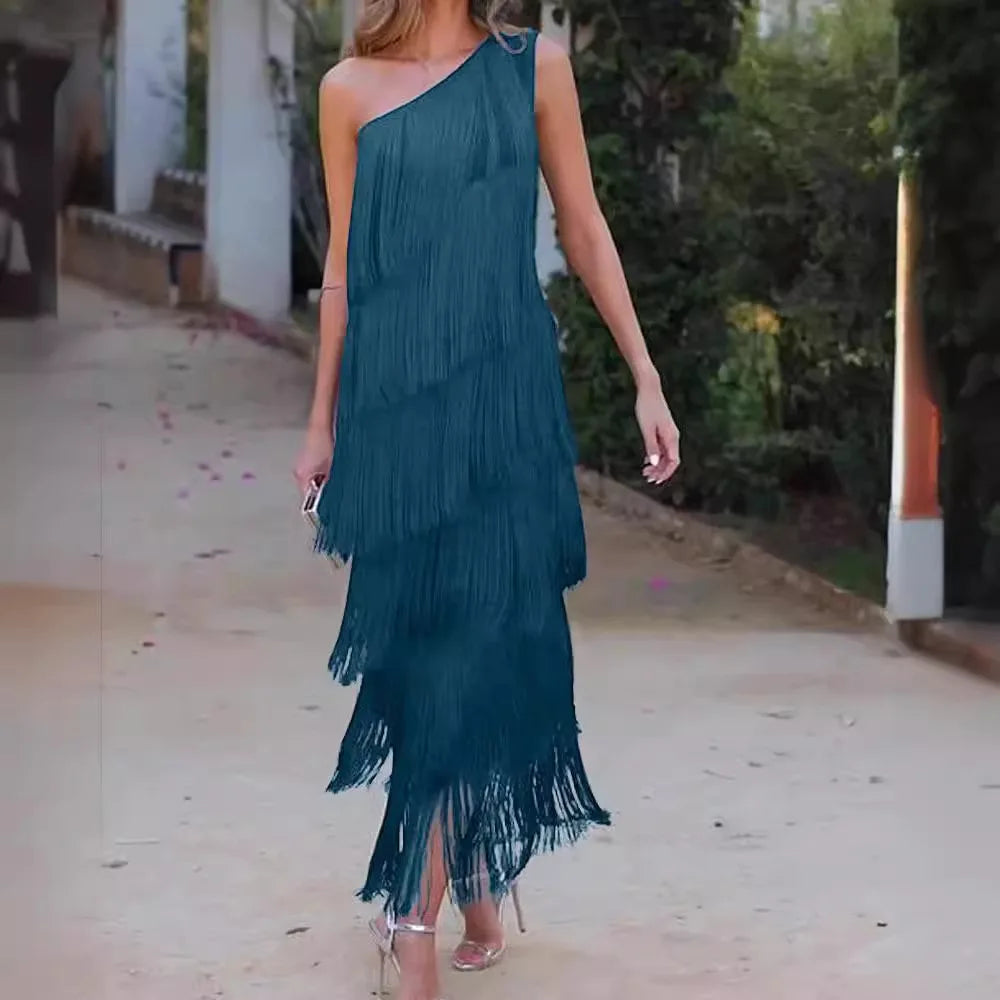 Paulina™ | Striking Fringe Gown