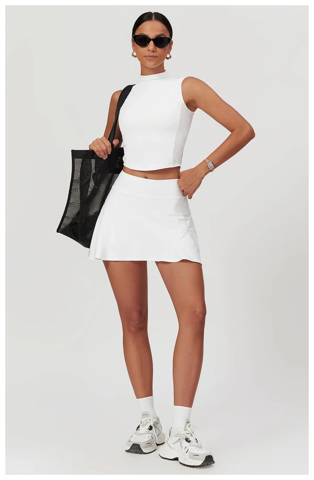 Nora Crop Top Short Skirt Set