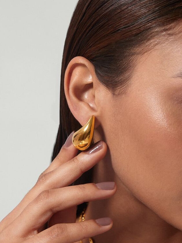 Elowen ™ | 14k Gold Pleated Earrings