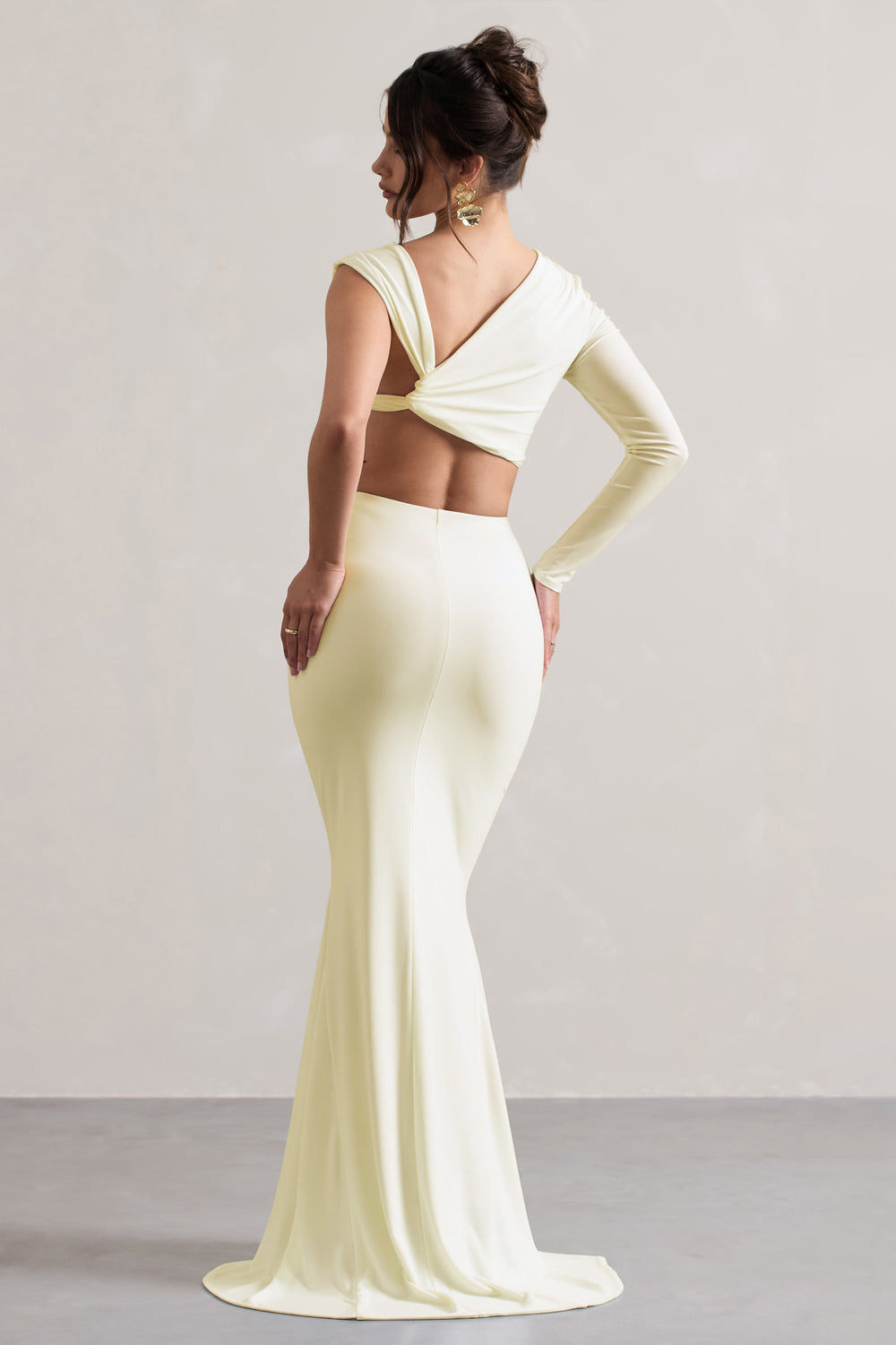 Neomie™ - Cream Fishtail Maxi Skirt