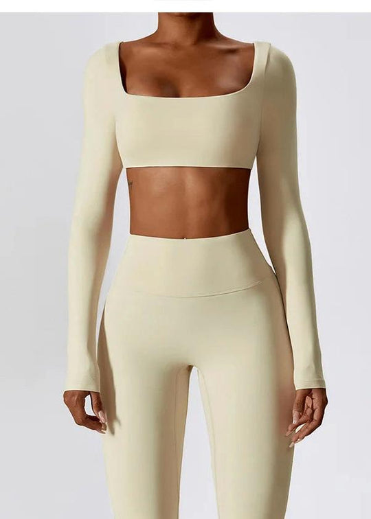 Lottie Long Sleeve Top Flare Leggings Set