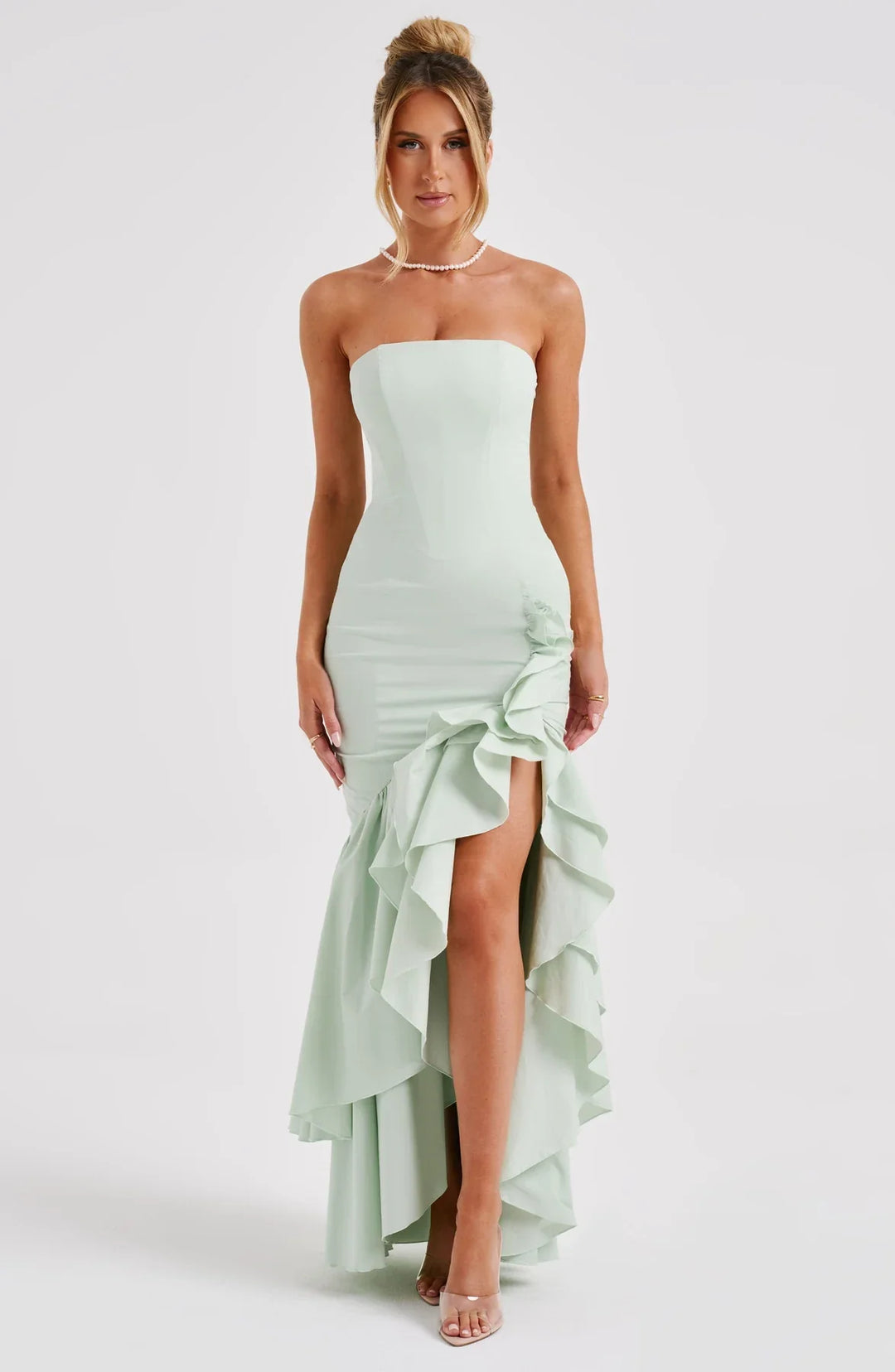 Xyrelle™ | Sleeveless Slit Ruffle Maxi Dress