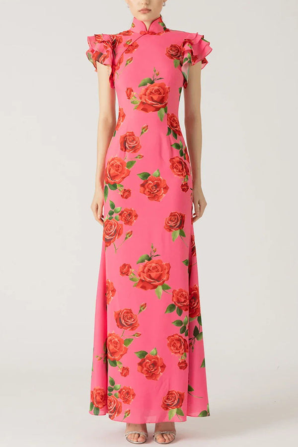 Lalin™ | Stylish Sleeveless Maxi Floral Dress