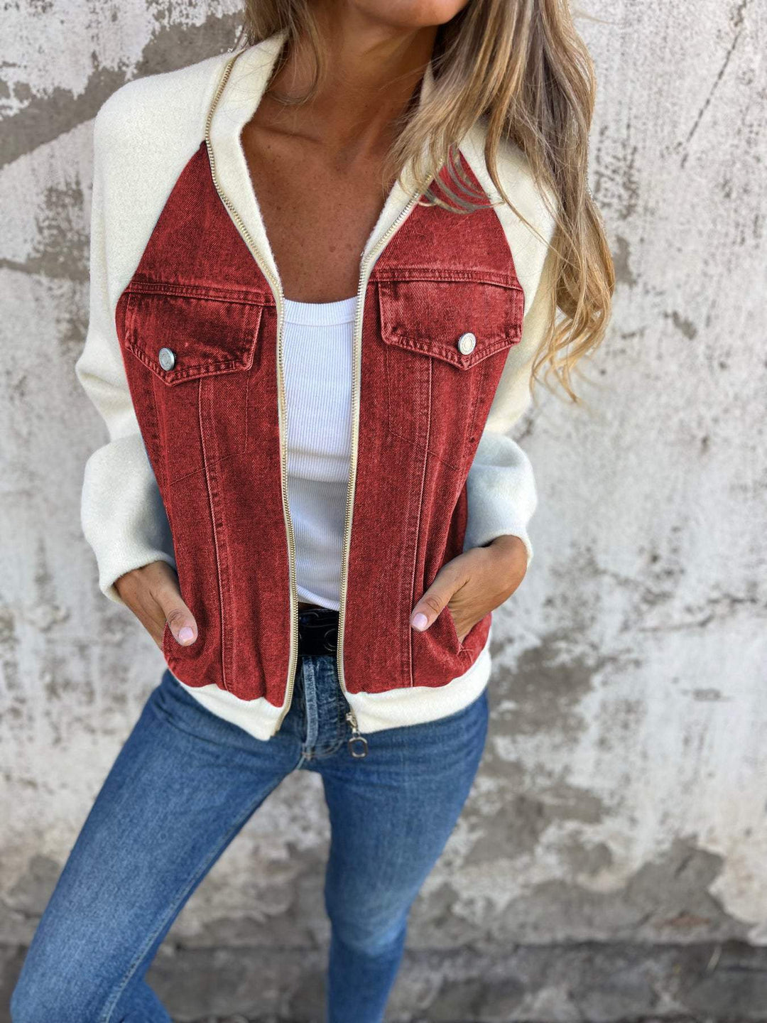 Brooklynn -  Modern Jacket with Denim