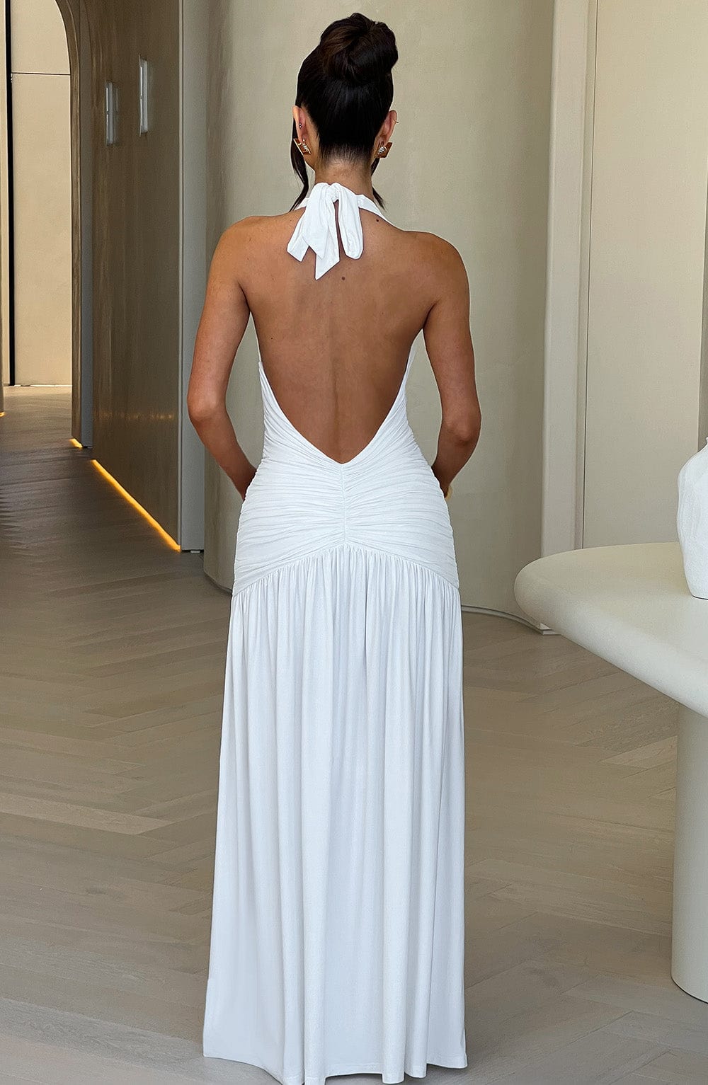 Sabine™ | Backless Knot Slit Maxi Dress